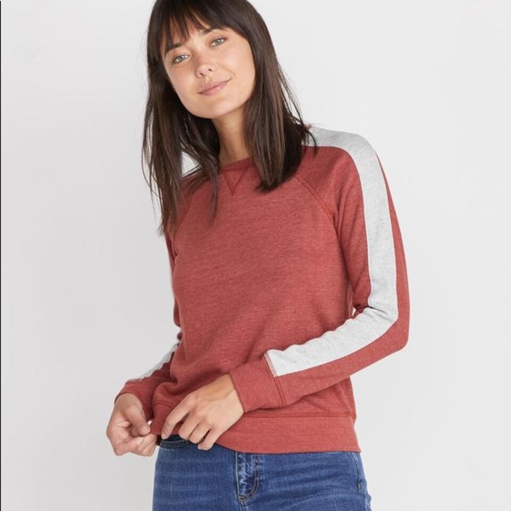 Marine Layer Varsity Raglan Rosewood XL